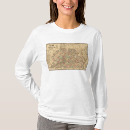 Lloyds official map of the State of Virginia T_Shirt
