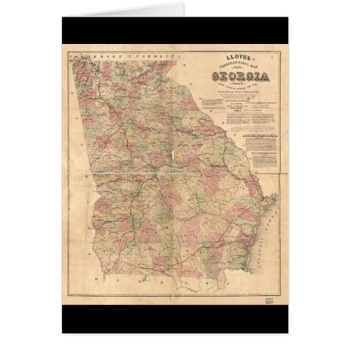 Lloyds Topographical Map of Georgia 1864