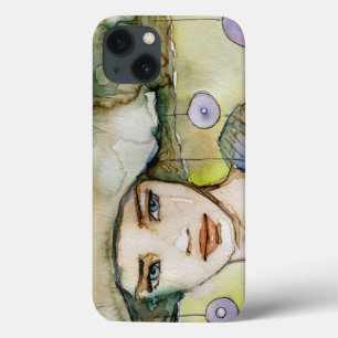llustration of a beautiful, delicate girl iPhone 13 case