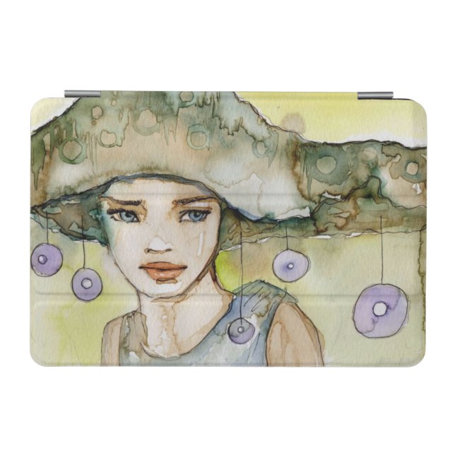 llustration of a beautiful, delicate  girl iPad mini cover (Horizontal)