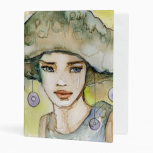 llustration of a beautiful, delicate girl mini binder
