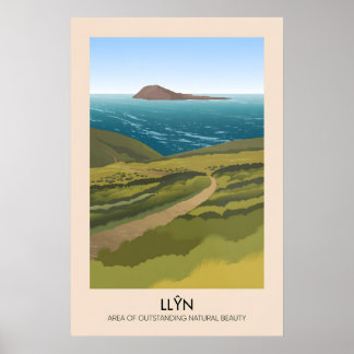 Llyn AONB Travel Poster