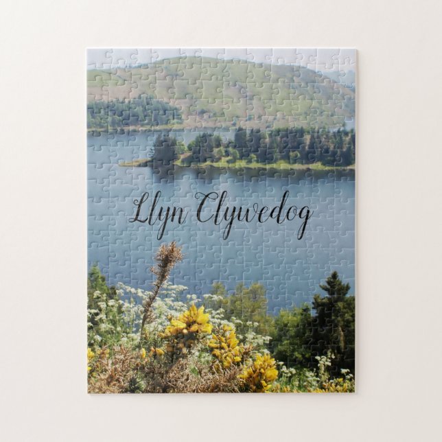 Llyn Clywedog Reservoir Welsh Souvenir Mid-Wales Jigsaw Puzzle (Vertical)