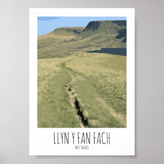 Llyn Y Fan Fach - Railway Poster Style Print 2