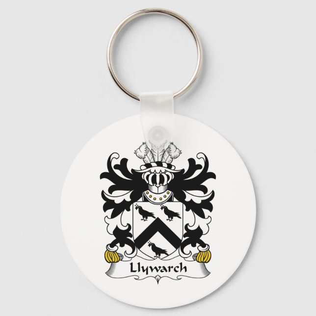 Llywarch Family Crest Keychain (Front)