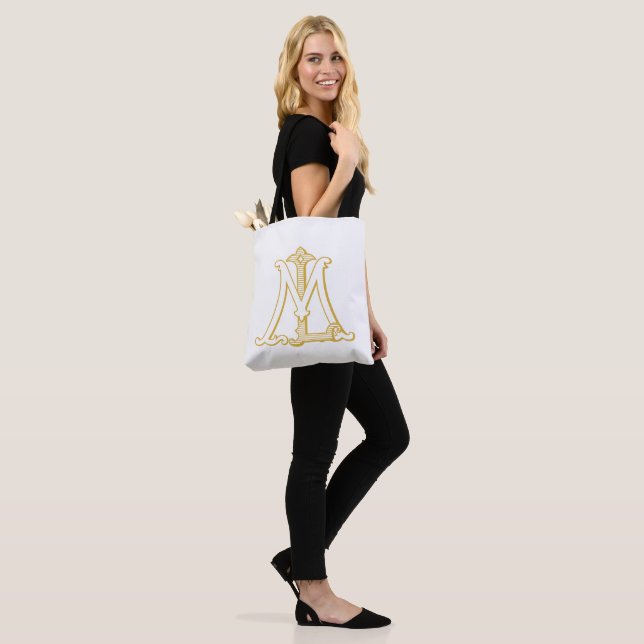 LM or ML vintage monogram initials logo tote bag | Zazzle