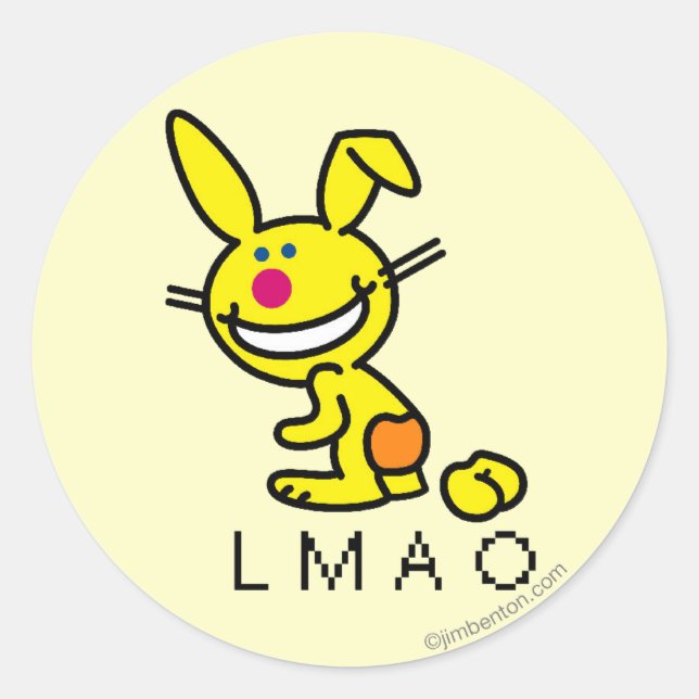 LMAO CLASSIC ROUND STICKER (Front)