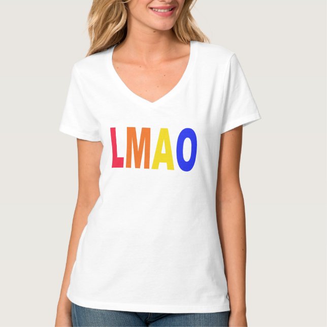 LMAO Internet Buzzwords Slogan T-Shirt (Front)