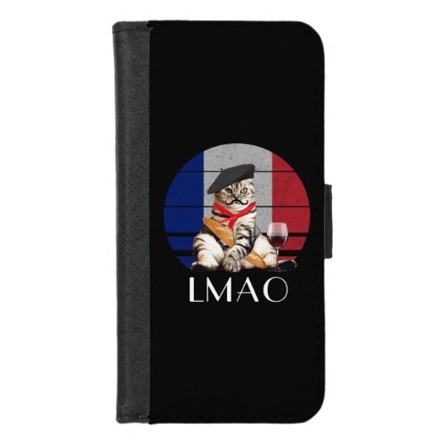 LMAO Le Meow French Cat iPhone 87 Wallet Case