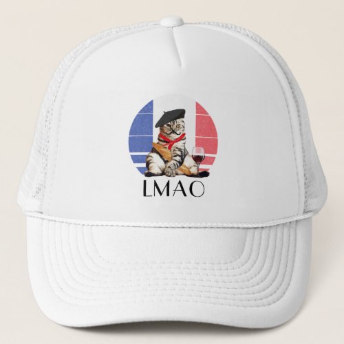 LMAO Le Meow French Cat Trucker Hat
