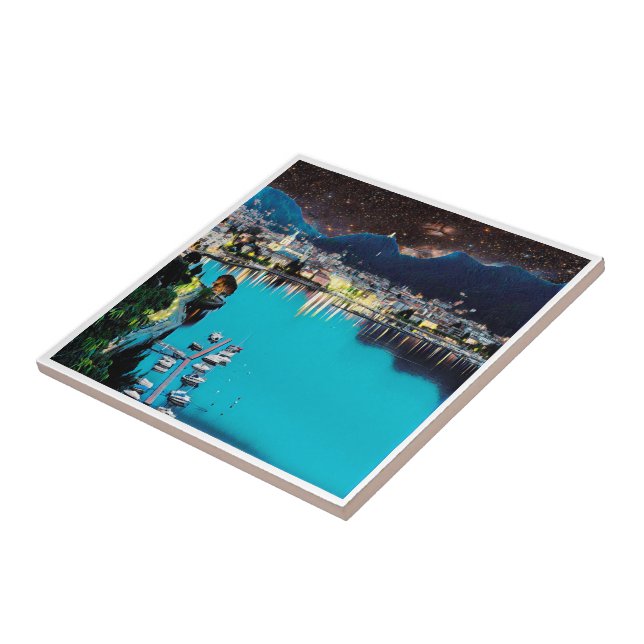 LMD001 COMO - Lake - Lombardia - Italy, Ceramic Tile (Side)