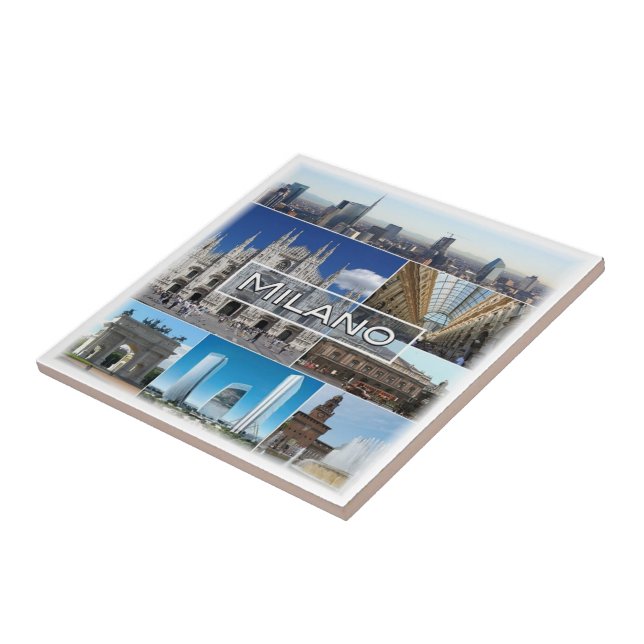 LMD004 MILAN, Milano, cathedral church, Ceramic Tile (Side)