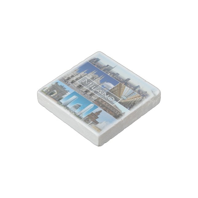 LMD004 MILAN, Milano, cathedral church, Stone Magnet (Angled)