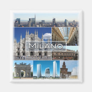 LMD004 MILAN - Mosaic - Lombardy - Italy - Fridge Magnet
