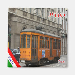 LMD007 MILAN TRAM line 1, Italy, Fridge Magnet