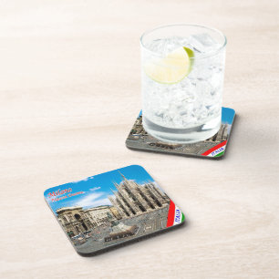 LMD011 MILAN, Piazza del Duomo Cathedral, Beverage Coaster