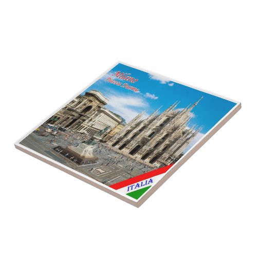 LMD011 MILAN Piazza del Duomo Cathedral Ceramic Tile