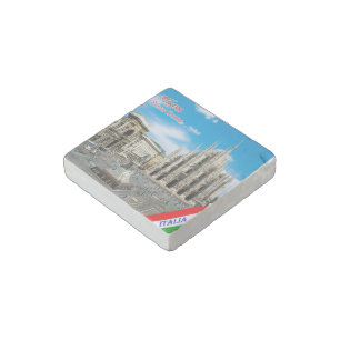 LMD011 MILAN, Piazza del Duomo Cathedral, Stone Magnet
