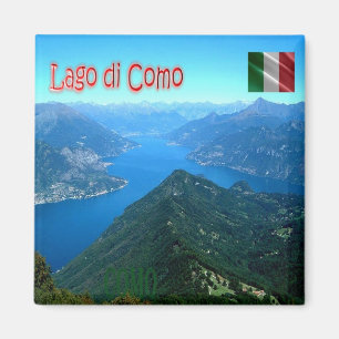 LMD090 COMO Aerial View, Lombardy Italy, Fridge Magnet