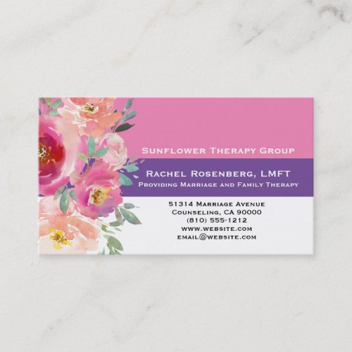 LMFT Licensed Marriage and Family Therapist Business Card