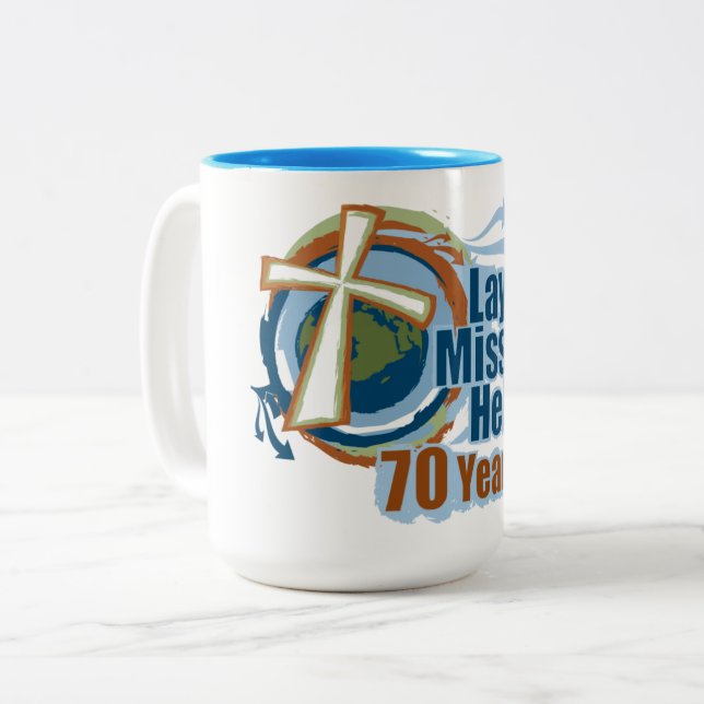 LMH 70th Anniversary Coffee Mug (Front Left)