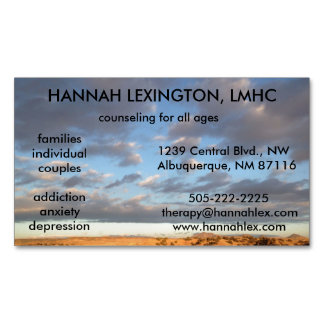 LMHC Counselor Magnet, advertising networking Business Card Magnet