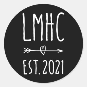 Lmhc Licensed Mental Health Counselor 2024 Graduat Classic Round Sticker