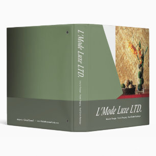 L'Mode Luxe Home Stager Interior Designer 3 Ring Binder