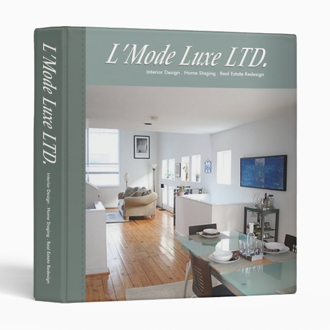 L'Mode Luxe Home Stager Interior Designer Binder (Front/Spine)