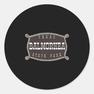 Lmorhea State Park Texas Tx Rope And Lo Cowboy Classic Round Sticker