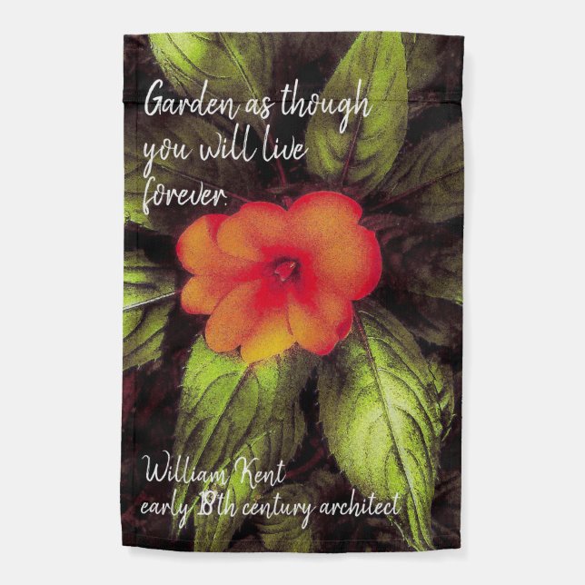 lmpatiens Impression Garden Flag (Back)