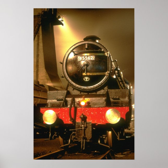 LMS Jubilee Alberta is dwarfed by a coaling tower Poster (Front)