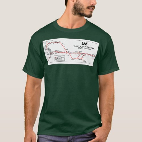 LMS Tibury and Southend Route Map T_Shirt