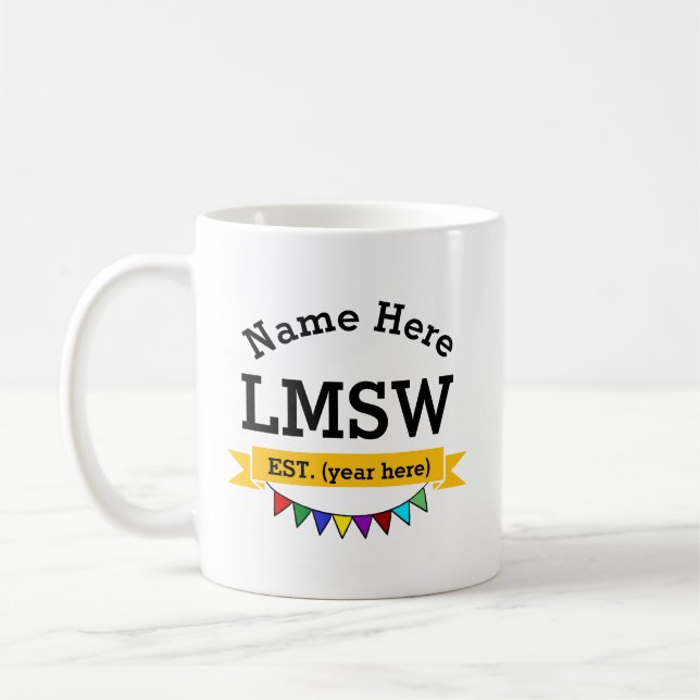 LMSW Mug Licensed Master Social Worker  (Left)