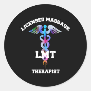 Lmt Massage Therapist Caduceus Classic Round Sticker