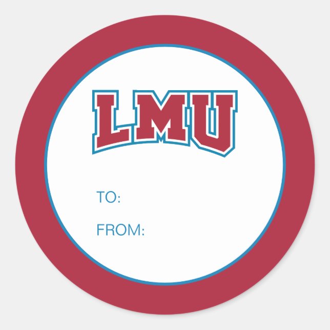 LMU Graduate Classic Round Sticker (Front)