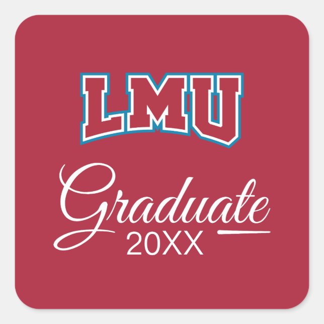 LMU Graduate Square Sticker (Front)
