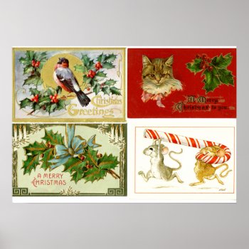 Lmu Library Christmas Postcard Collage Poster by lmulibrary at Zazzle