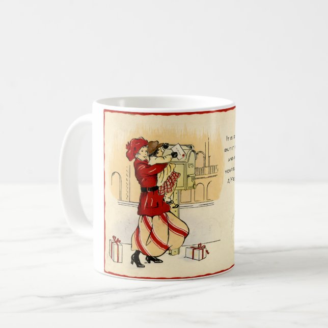 LMU Library Postcard Christmas Coffee Mug (Front Left)