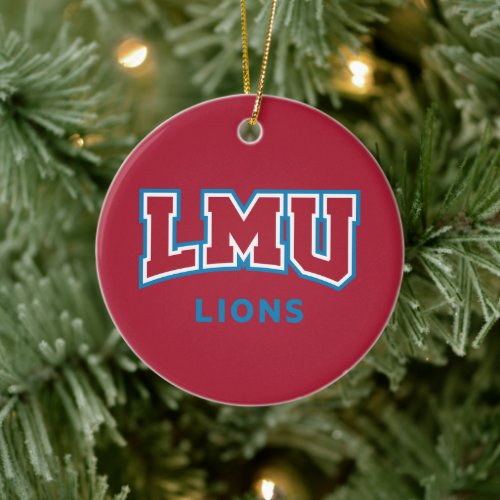 LMU Lions Ceramic Ornament
