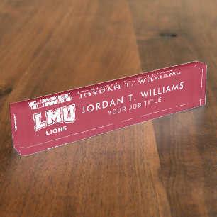 LMU Lions Desk Name Plate
