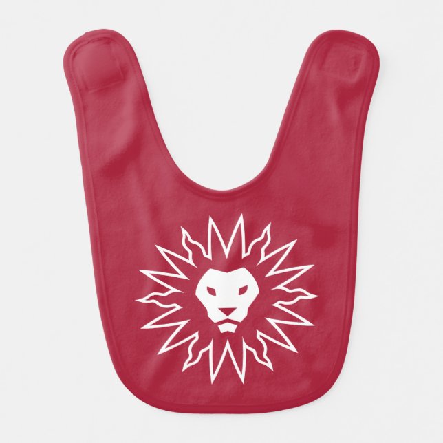 LMU Lions Logo Baby Bib (Front)