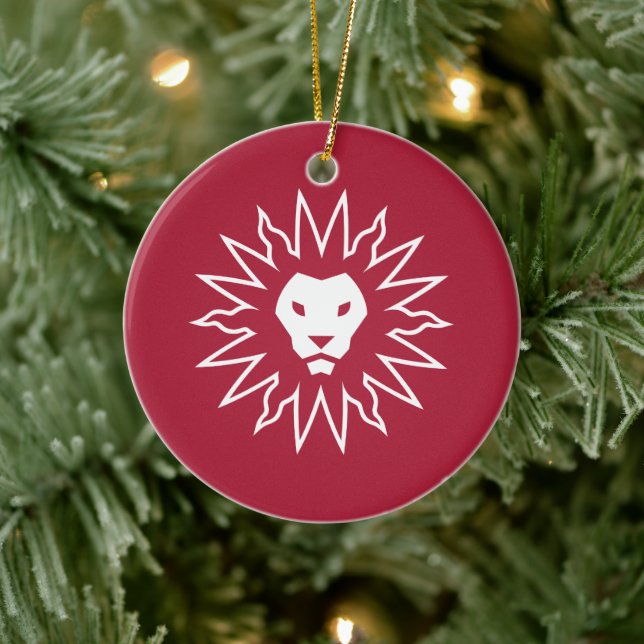LMU Lions Logo Ceramic Ornament (Tree)