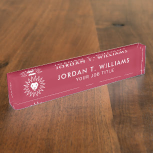 LMU Lions Logo Desk Name Plate