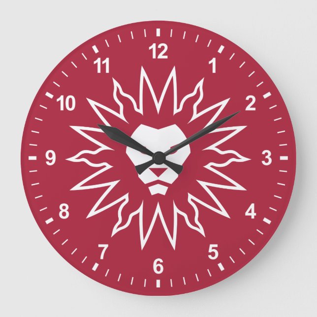 LMU Lions Logo Large Clock (Front)