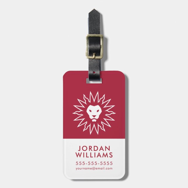 LMU Lions Logo Luggage Tag (Front Vertical)