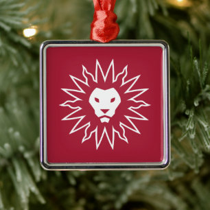 LMU Lions Logo Metal Ornament