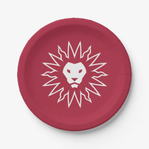 LMU Lions Logo Paper Plates
