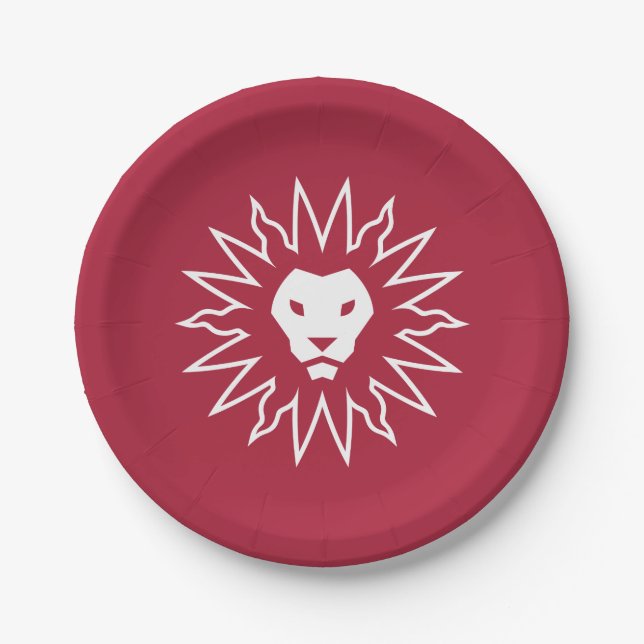 LMU Lions Logo Paper Plates (Front)