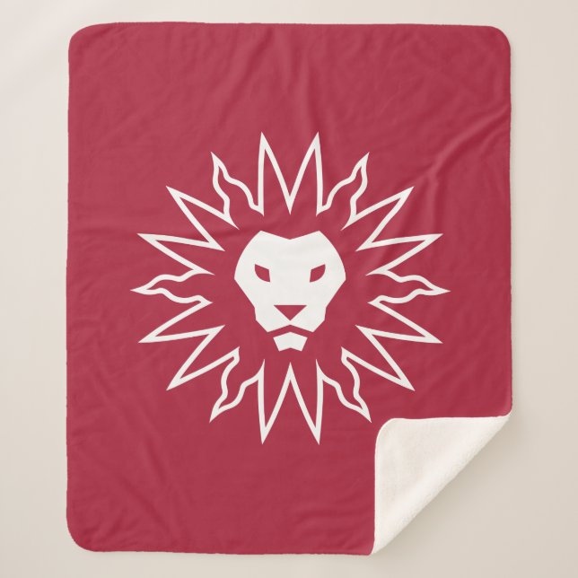LMU Lions Logo Sherpa Blanket (Front)